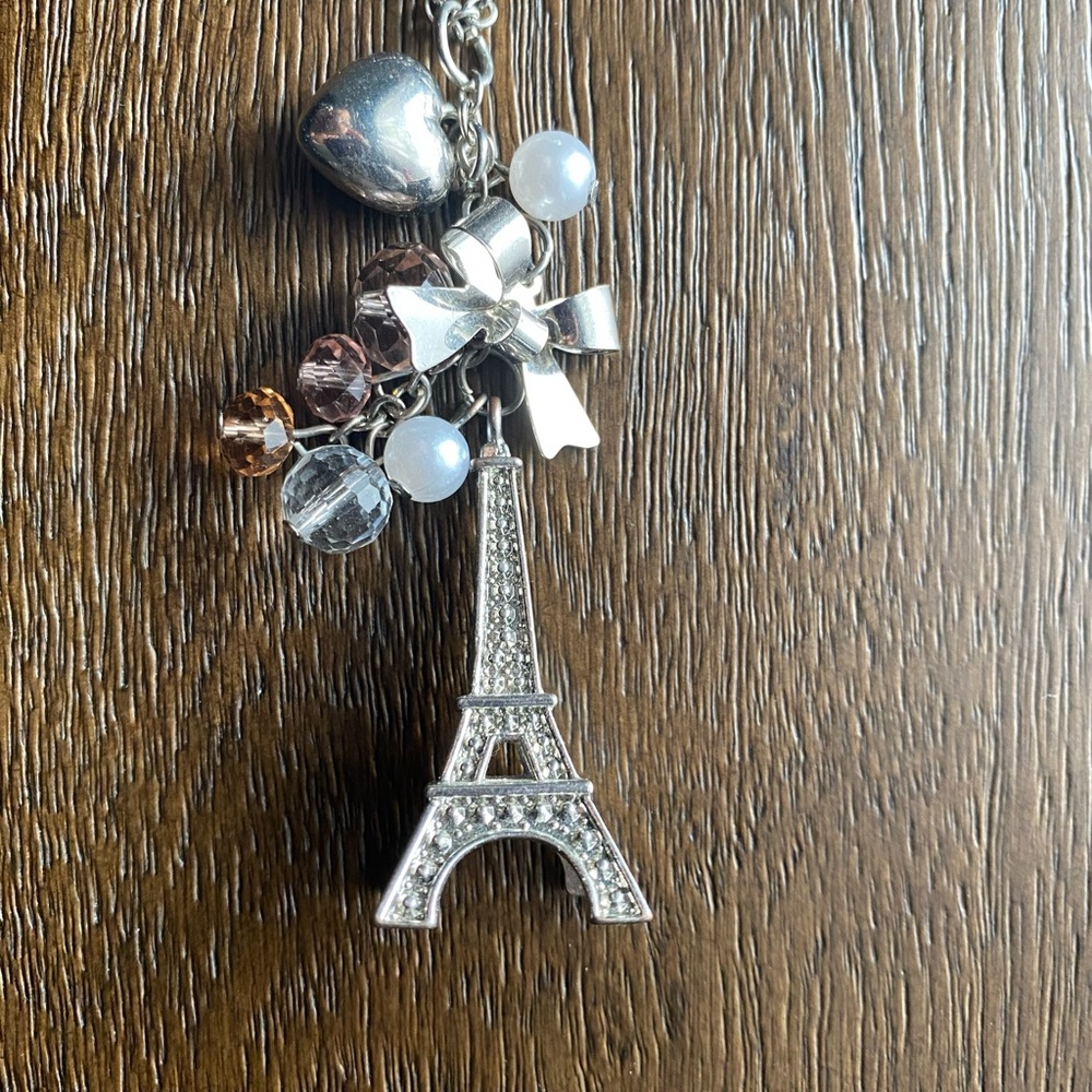 Eiffel Tower Paris Silver Necklace